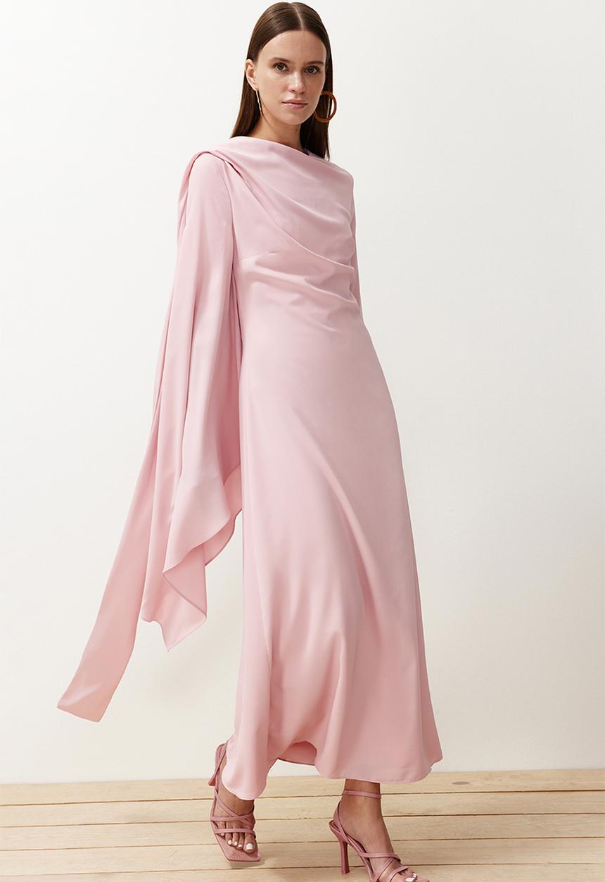Trendyol - Maxi Woven Dress - Light Pink