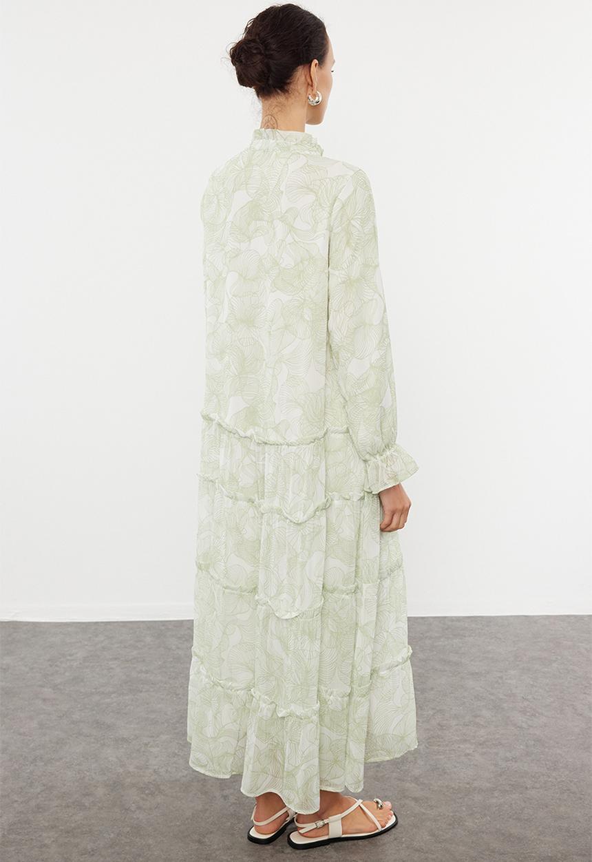 Trendyol - Maxi Woven Dress - Khaki