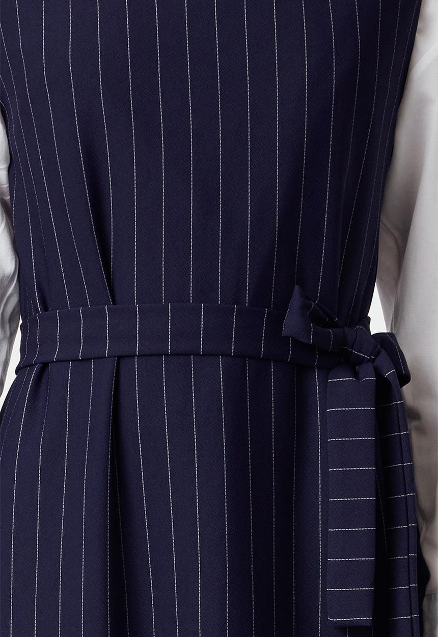 Trendyol - Maxi A line Striped Woven Dress - Navy