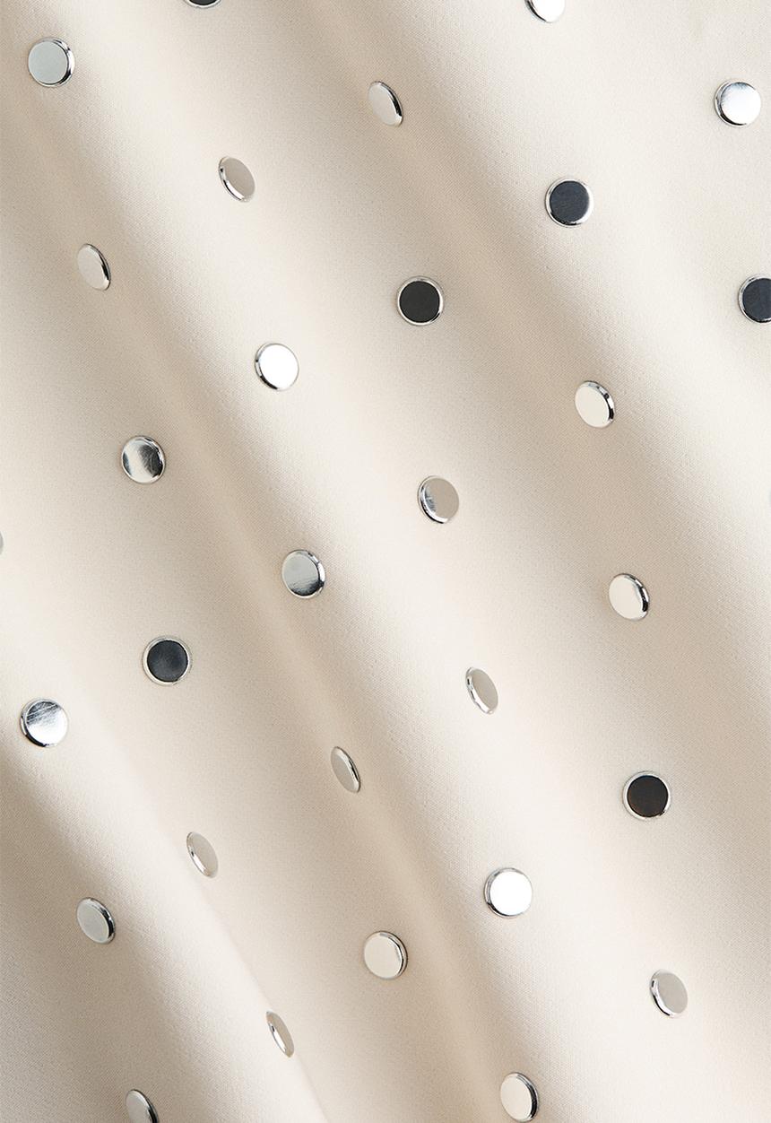 H&M - Studded mini skirt - cream