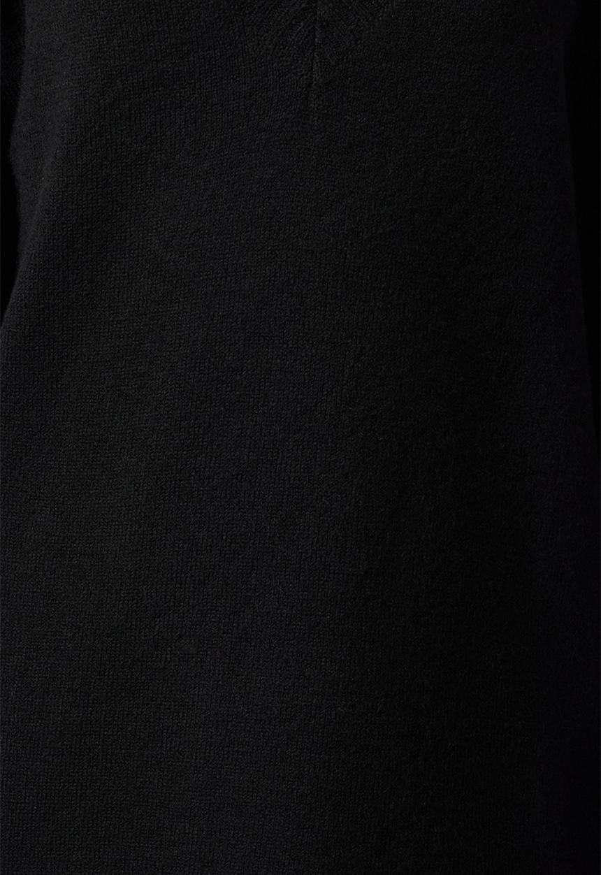 Trendyol - Mini Straight Cut Knitwear Dress - Black