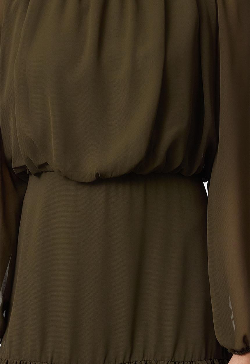 Trendyol - Mini Aline Woven Dress - Khaki