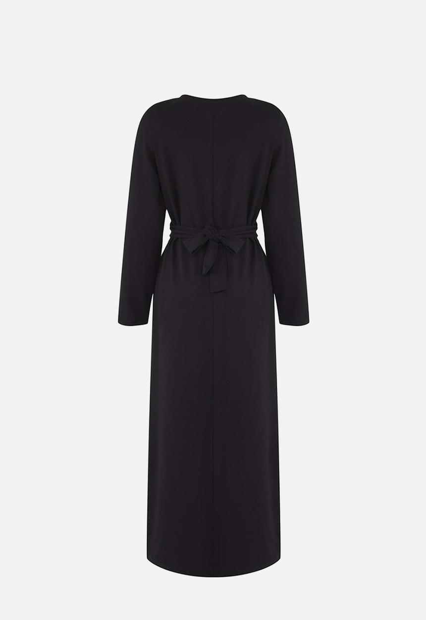 Trendyol - Maxi A line Knit Dress - Black