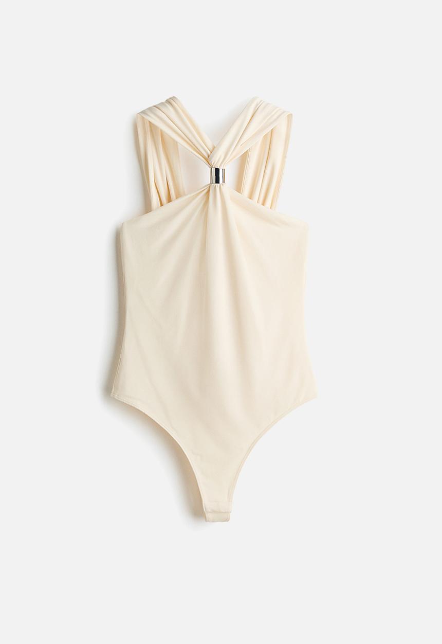 H&M - Crêpe body - cream