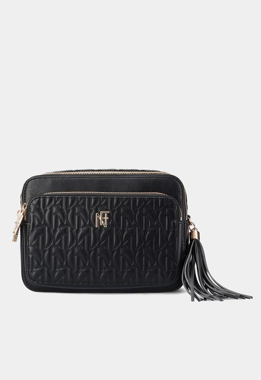 Forever New - Charlie embossed logo camera bag - black