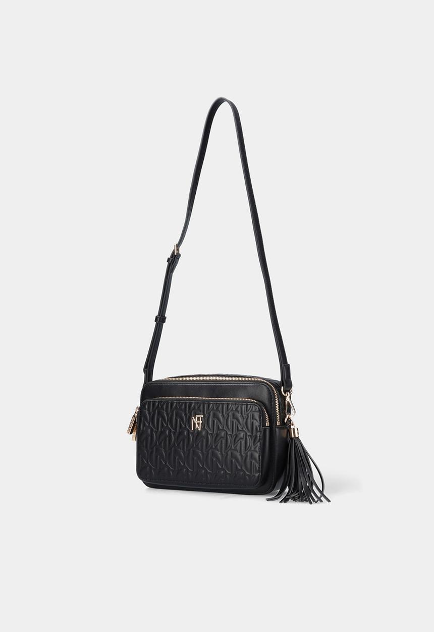 Forever New - Charlie embossed logo camera bag - black