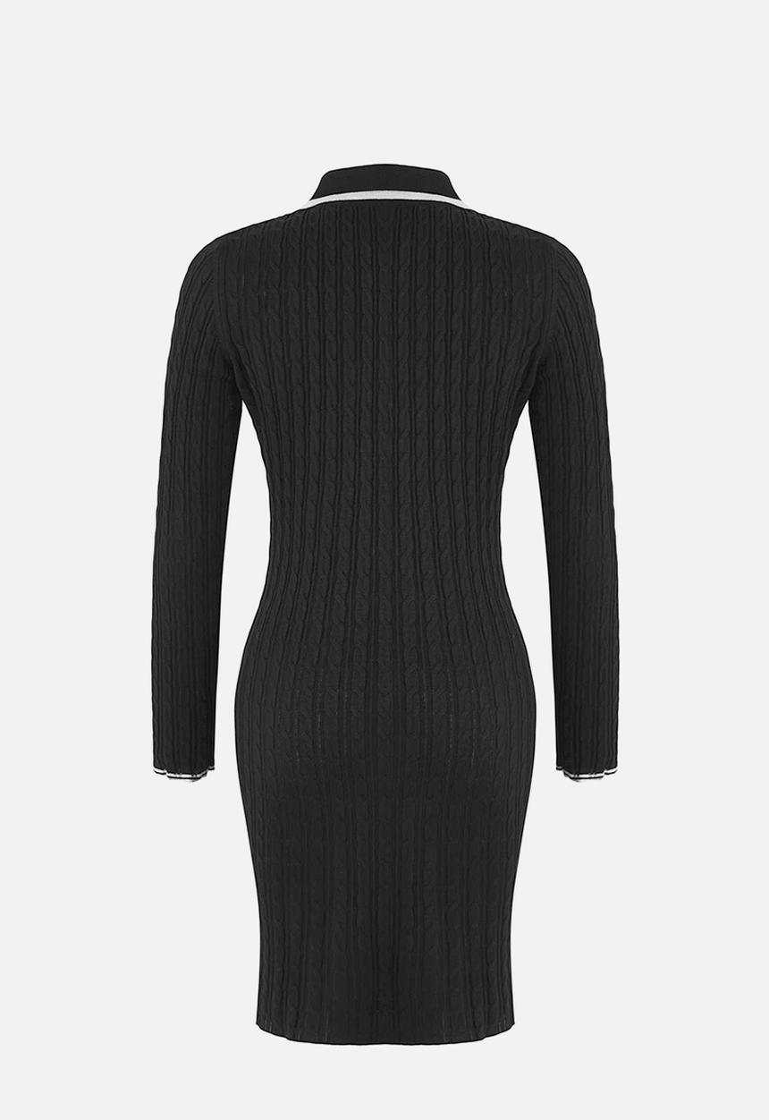 Trendyol - Mini Bodycon Knitwear BTN  Dress - Black
