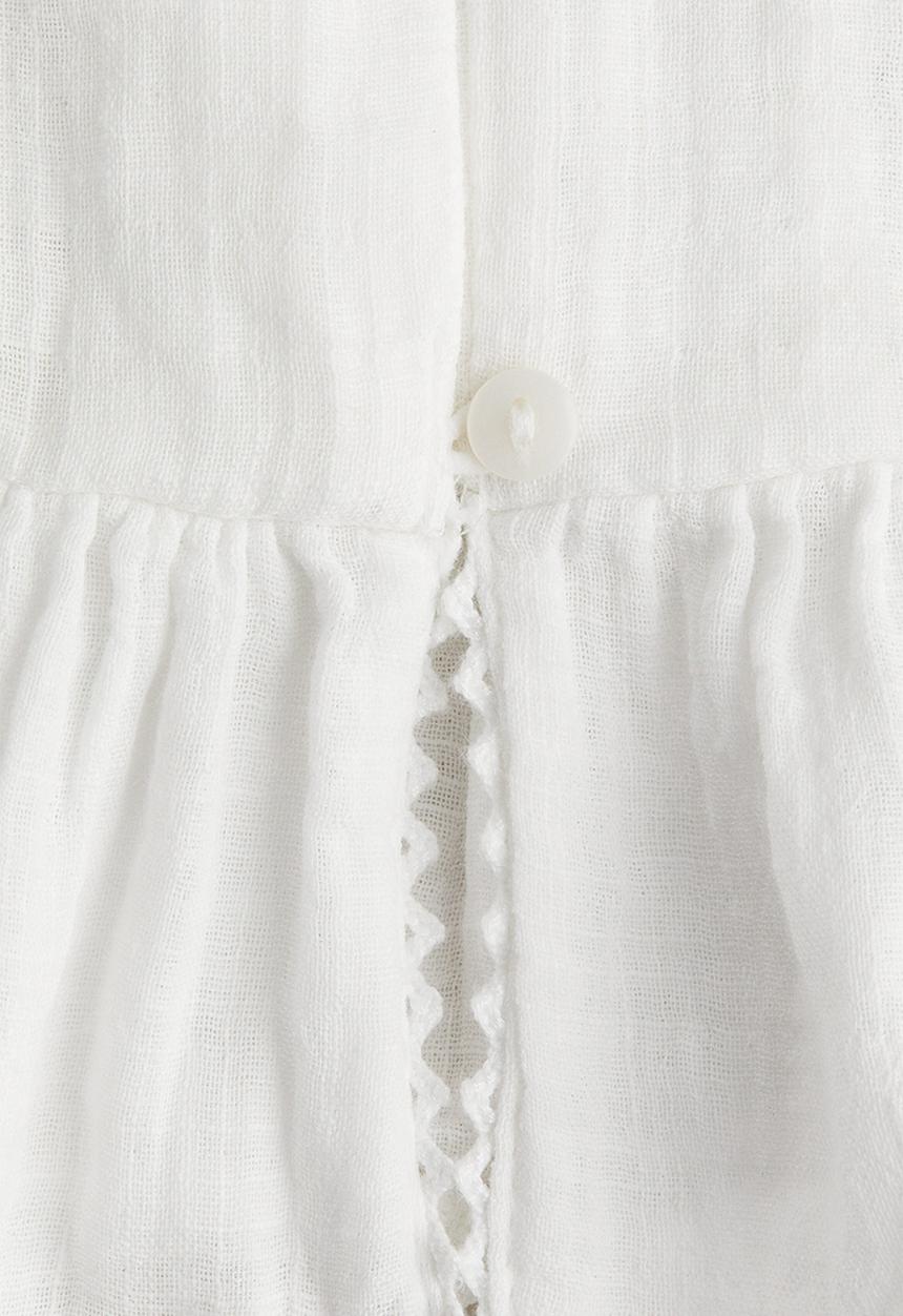 H&M - Cotton muslin blouse - white