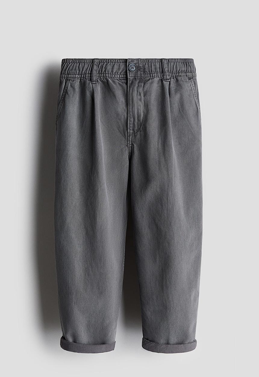 H&M - Loose-fit tapered twill chinos - grey