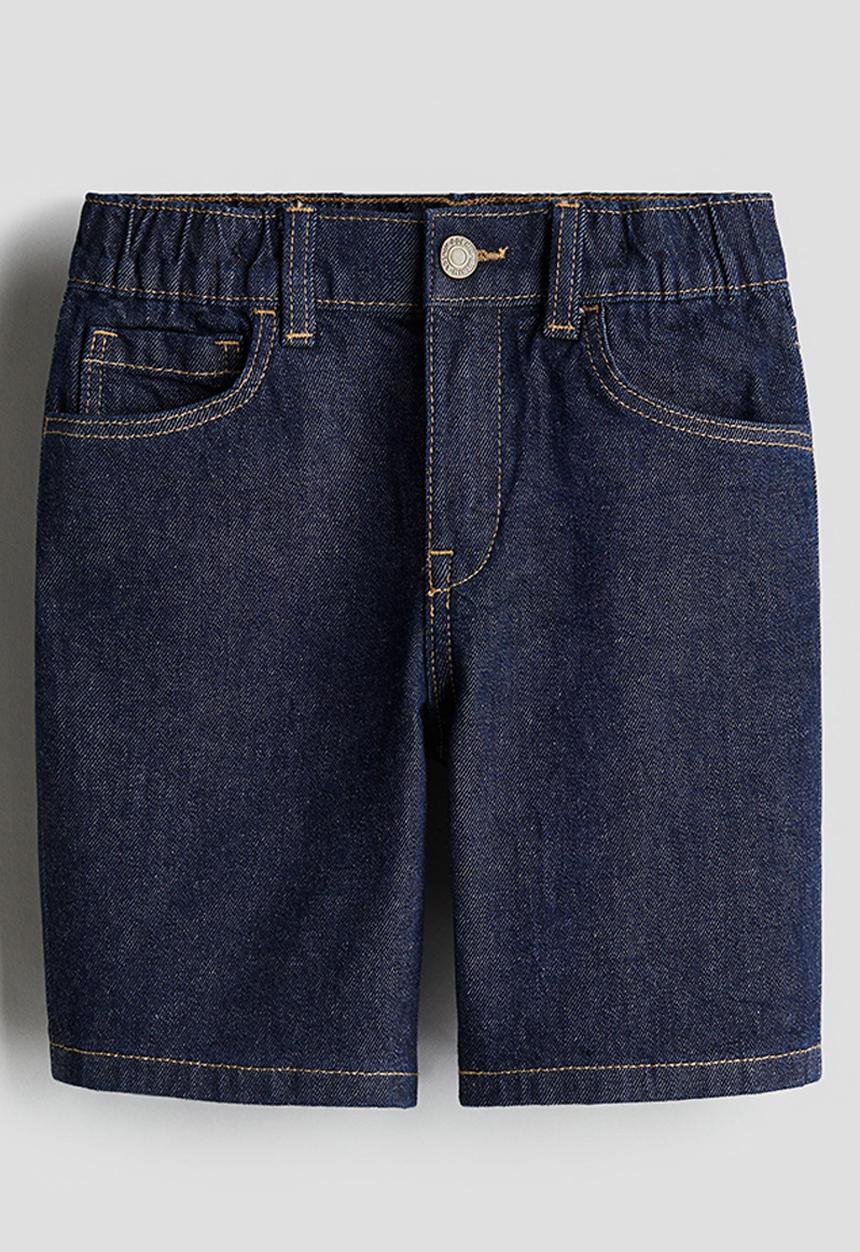 H&M - Loose fit denim shorts - dark denim blue