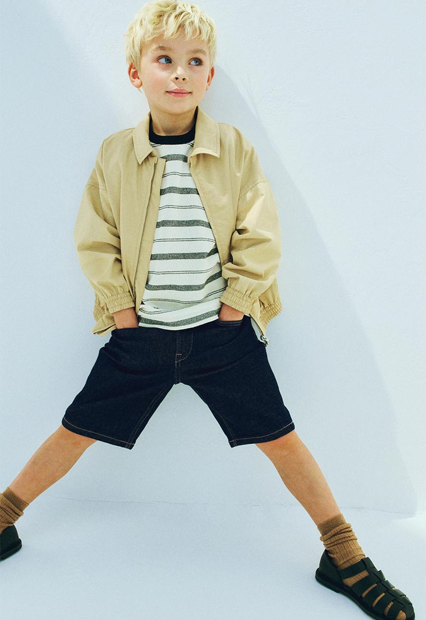 H&M - Loose fit denim shorts - dark denim blue