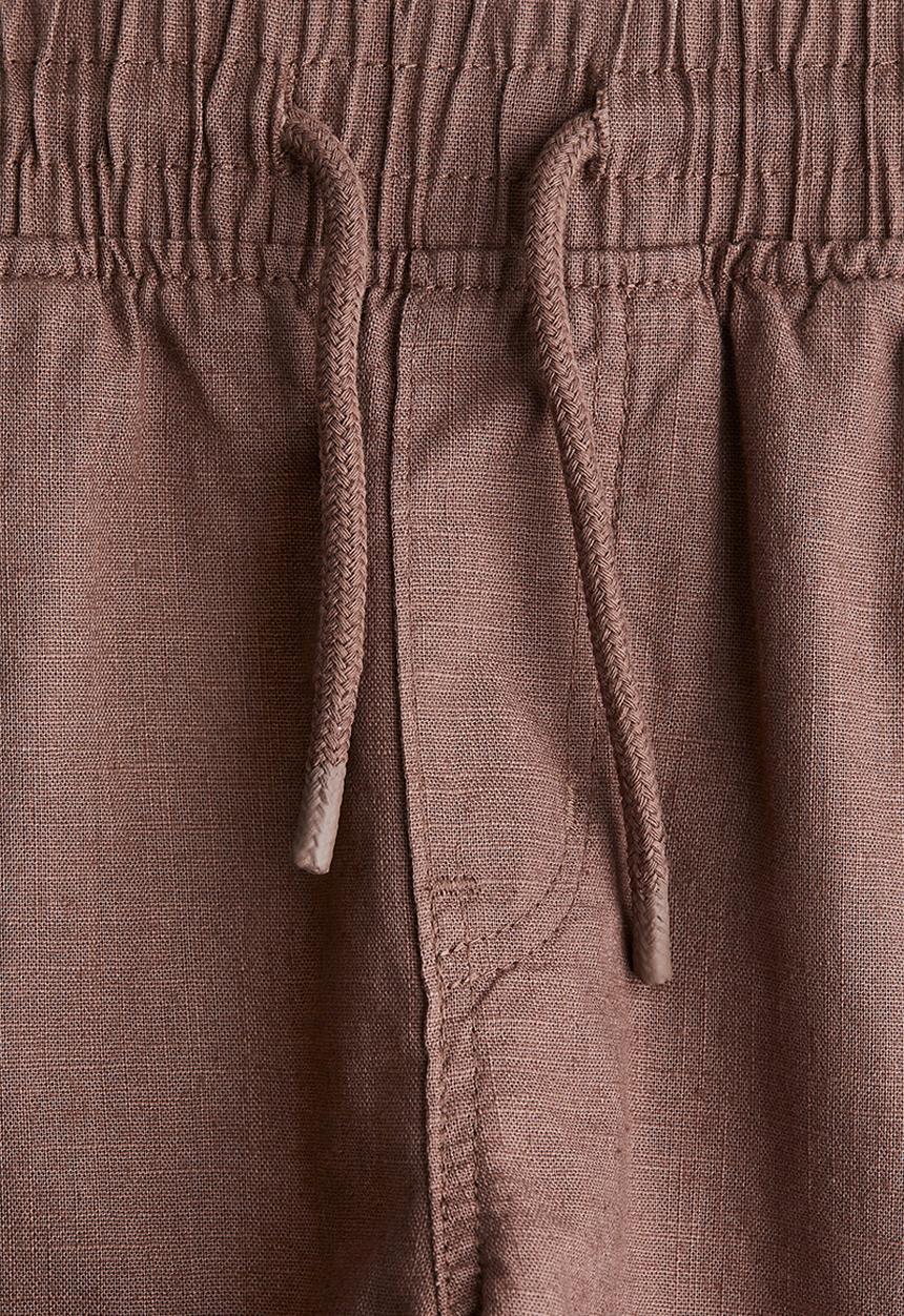 H&M - Linen-blend cargo shorts - brown