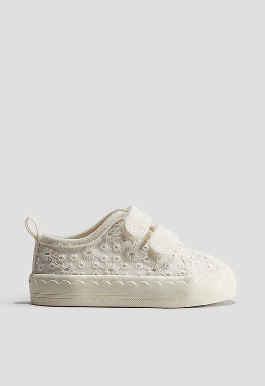 H&M - Cotton trainers - cream