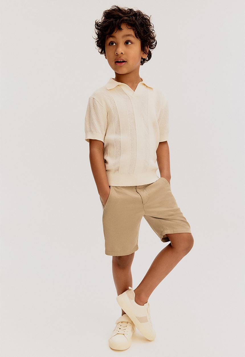 H&M - Cotton chino shorts - beige