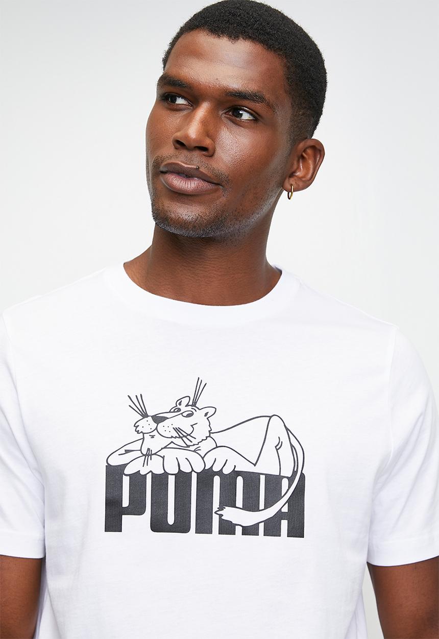 PUMA - GRAPHIC Super Puma Tee M - PUMA White