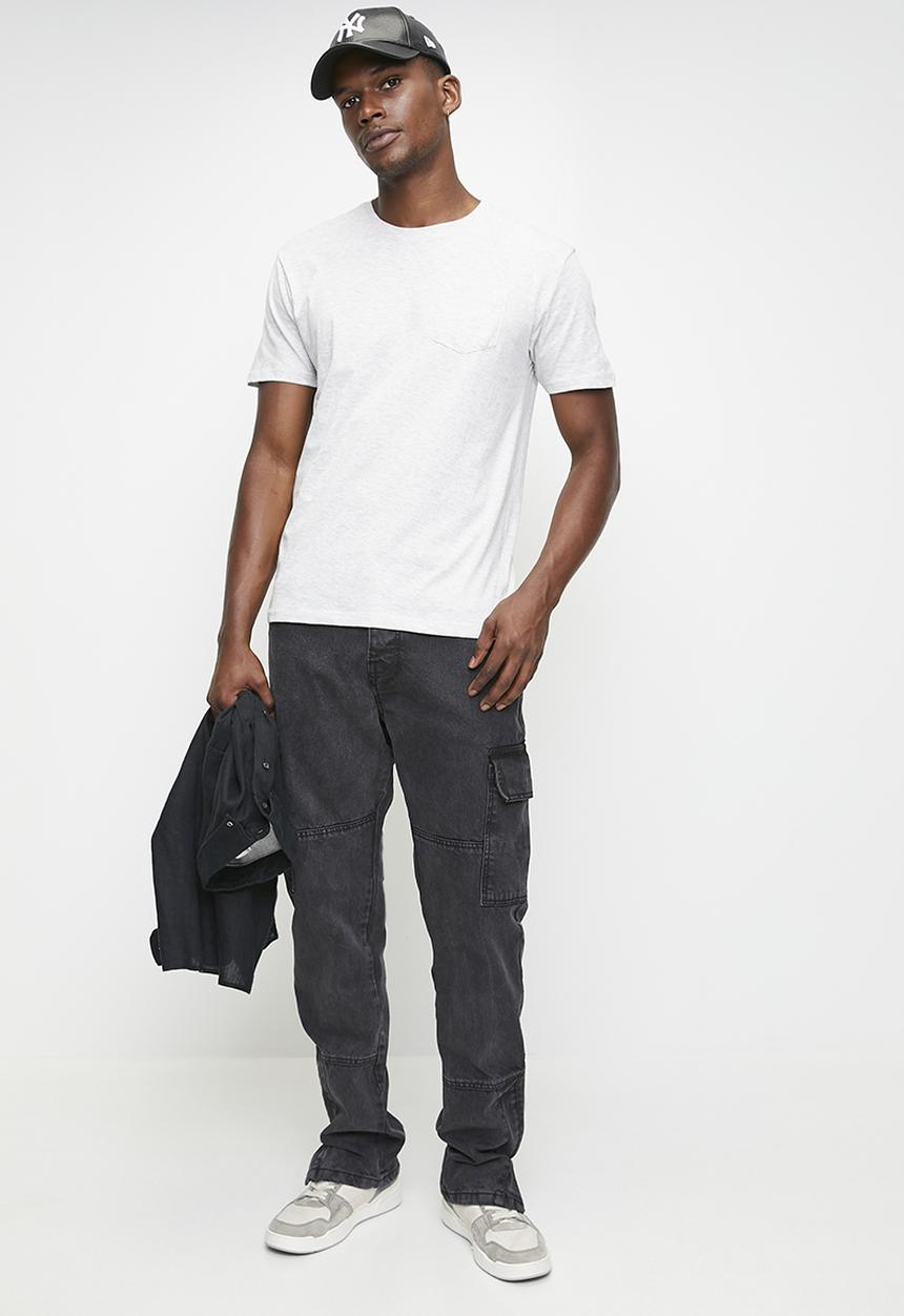 Brave Soul - Crew Neck T-shirt - Ecru Marl