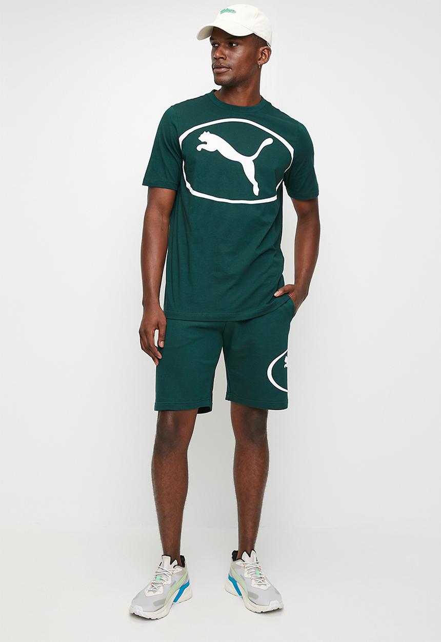 PUMA - PUMA SPORT Graphic Shorts "9 TR - Green Terrain