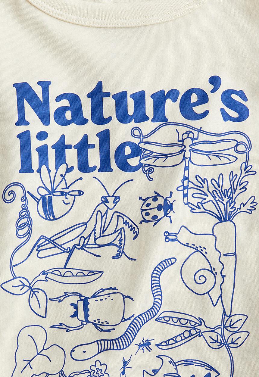 H&M - Printed cotton T-shirt - cream/nature's little helpers