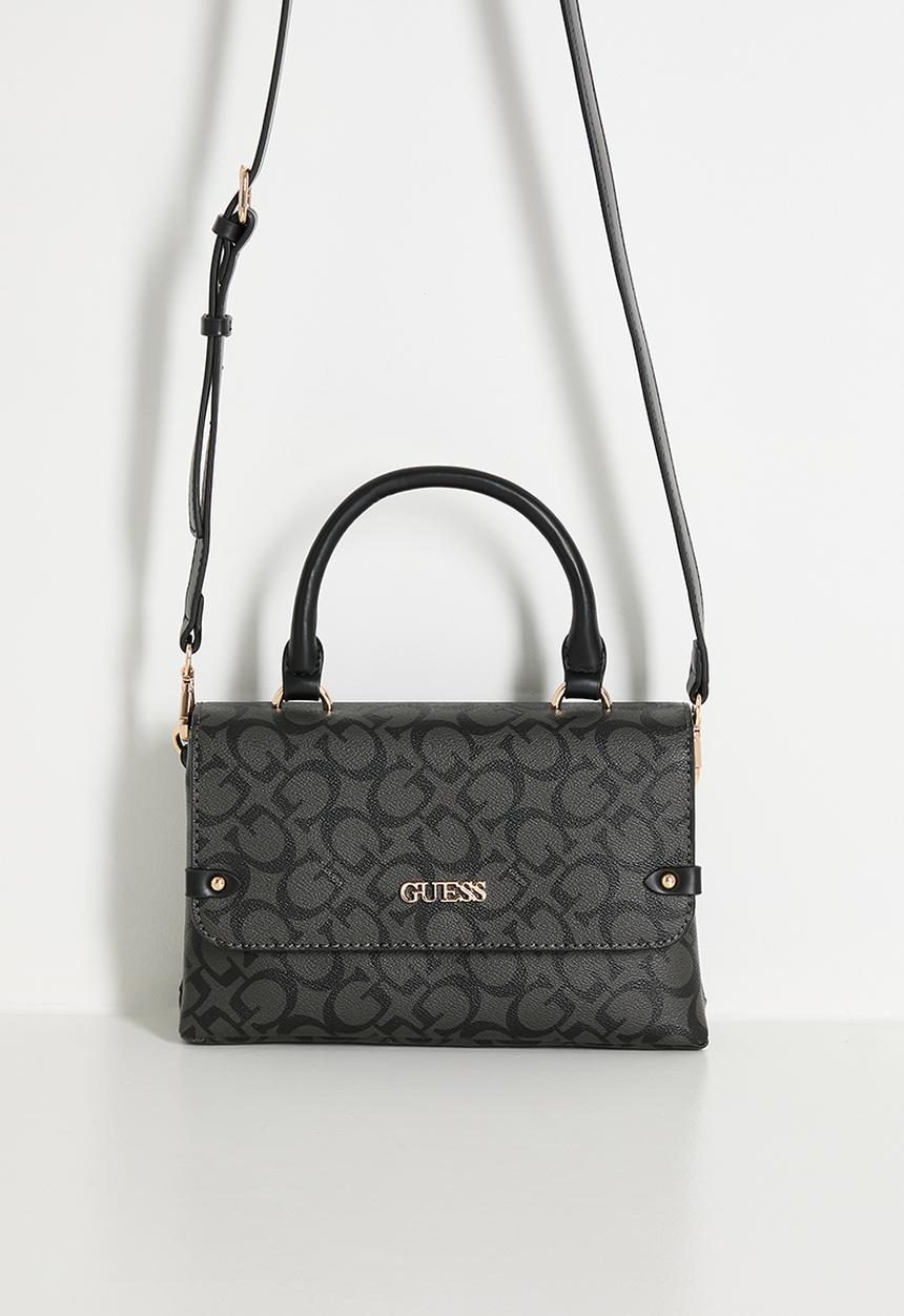 GUESS - Castalia Top Handle Crossbody Bag - Charcoal