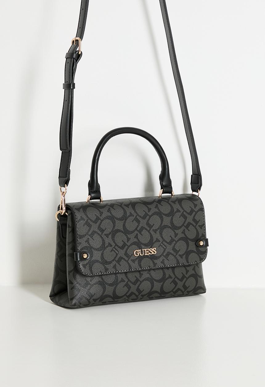 GUESS - Castalia Top Handle Crossbody Bag - Charcoal