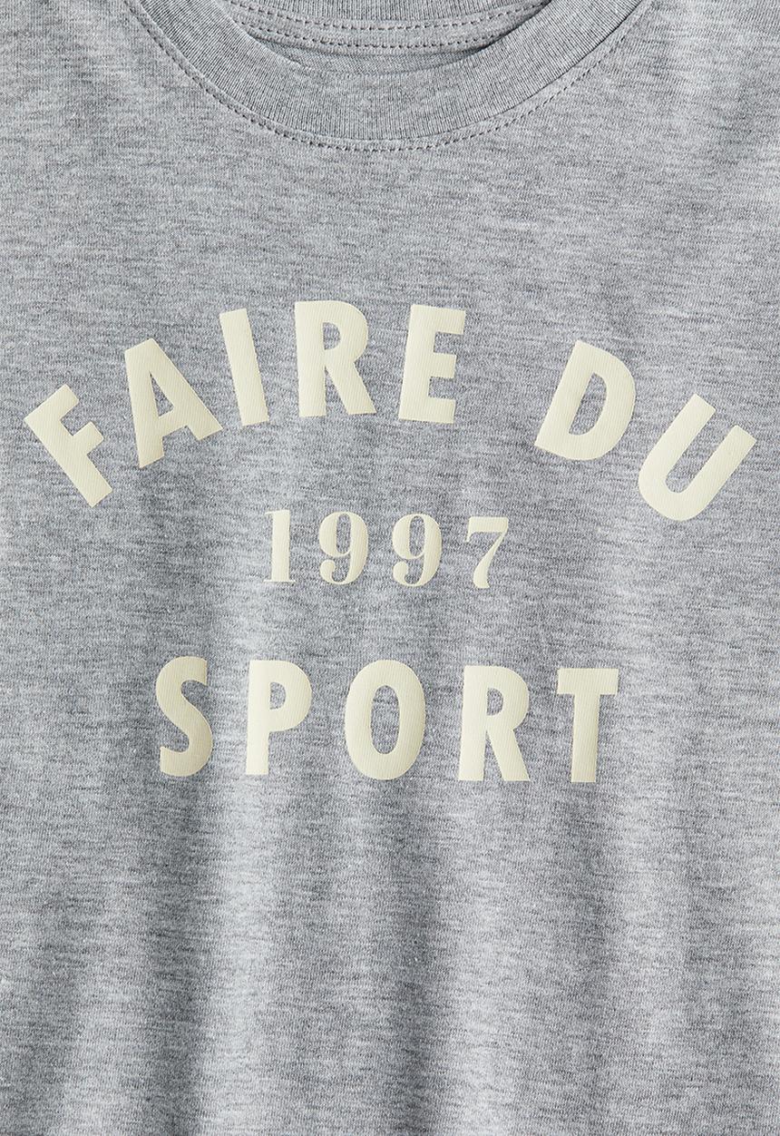 H&M - Printed T-shirt - grey/faire du sport 