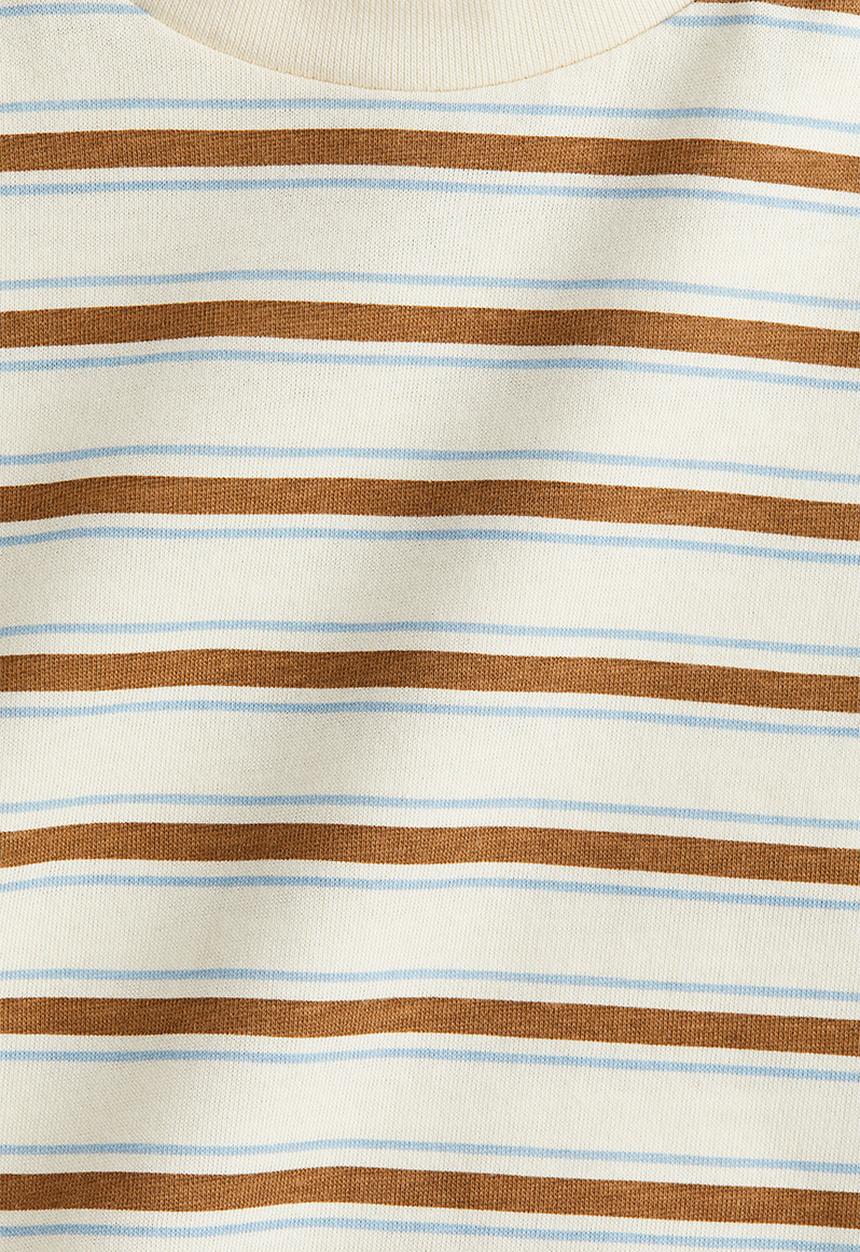 H&M - Printed t-shirt -  light yellow/striped 