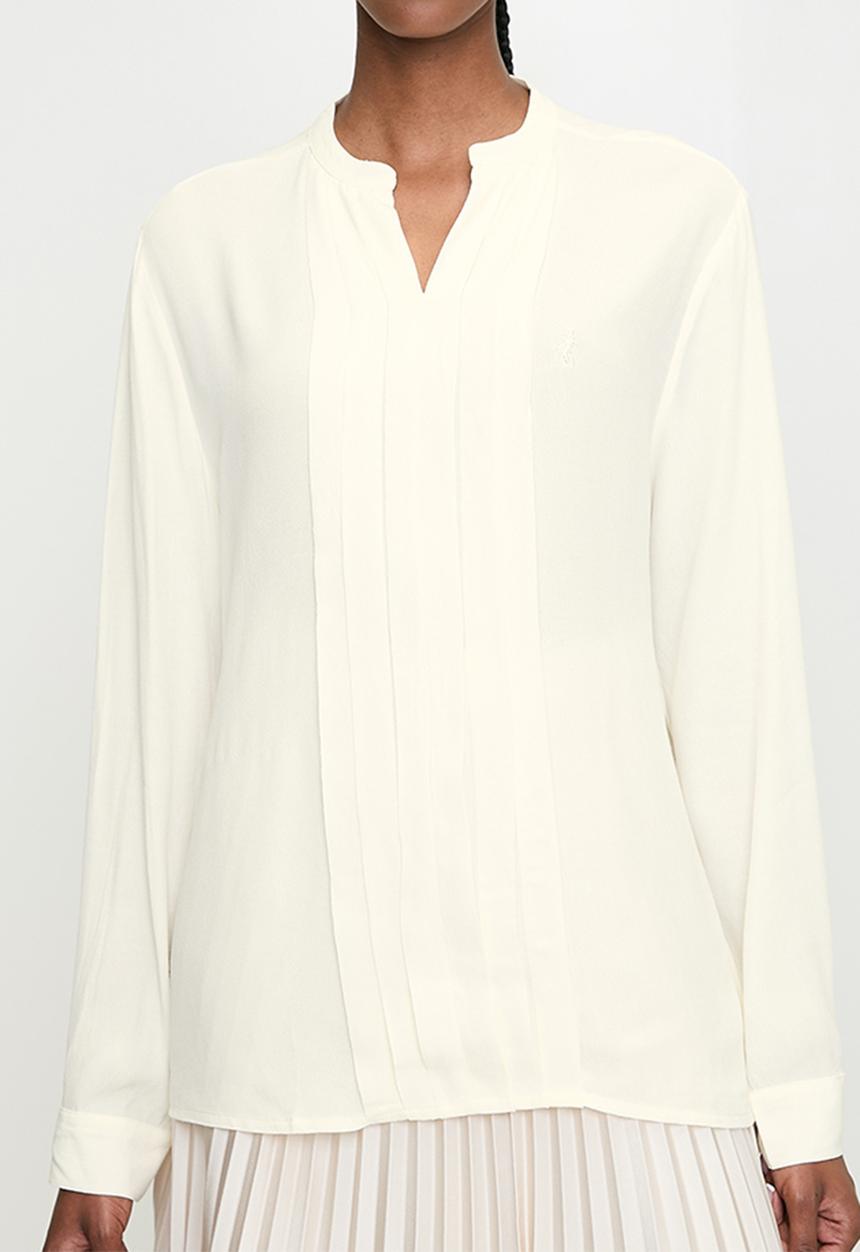 POLO - Wmn Gabriella Long Sleeve  Blouse - Off White