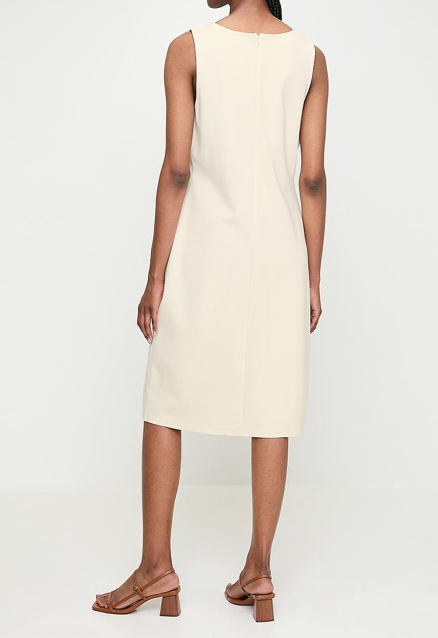 POLO - Wmn Lily s/l Ponte Dress - Sand