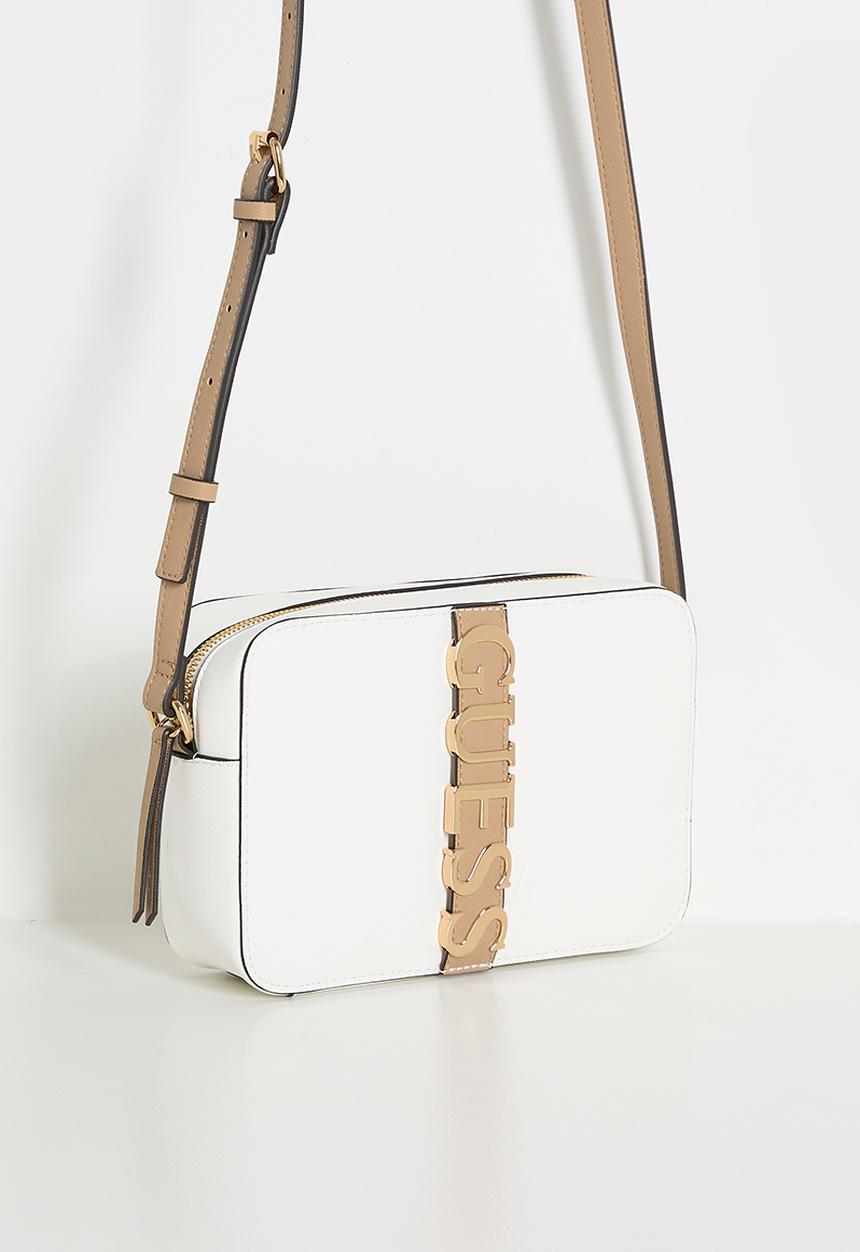 GUESS - Garrick Camera Crossbody Bag - White