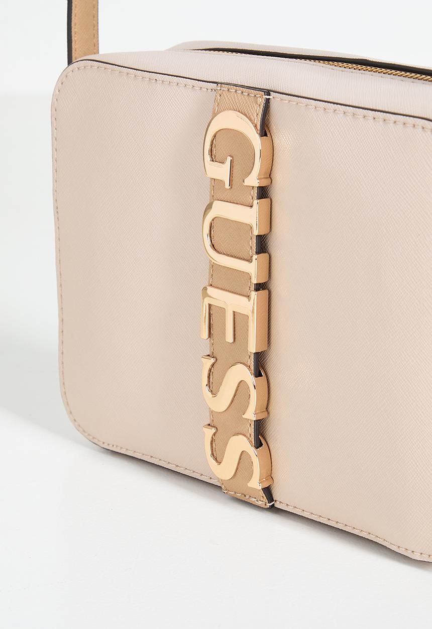 GUESS - Garrick Camera Crossbody Bag - Stone