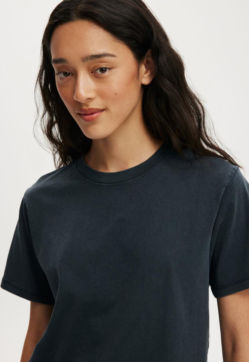 Cotton On - Easy tee - washed ink navy