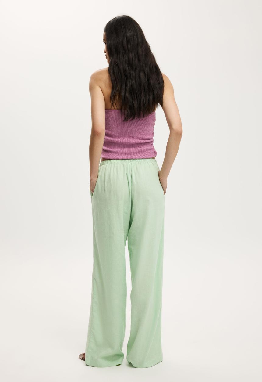 Cotton On - Haven wide leg pant - geo matcha whip