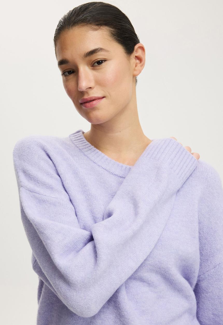 Cotton On - Luxe crew sweater - Lilac Marle