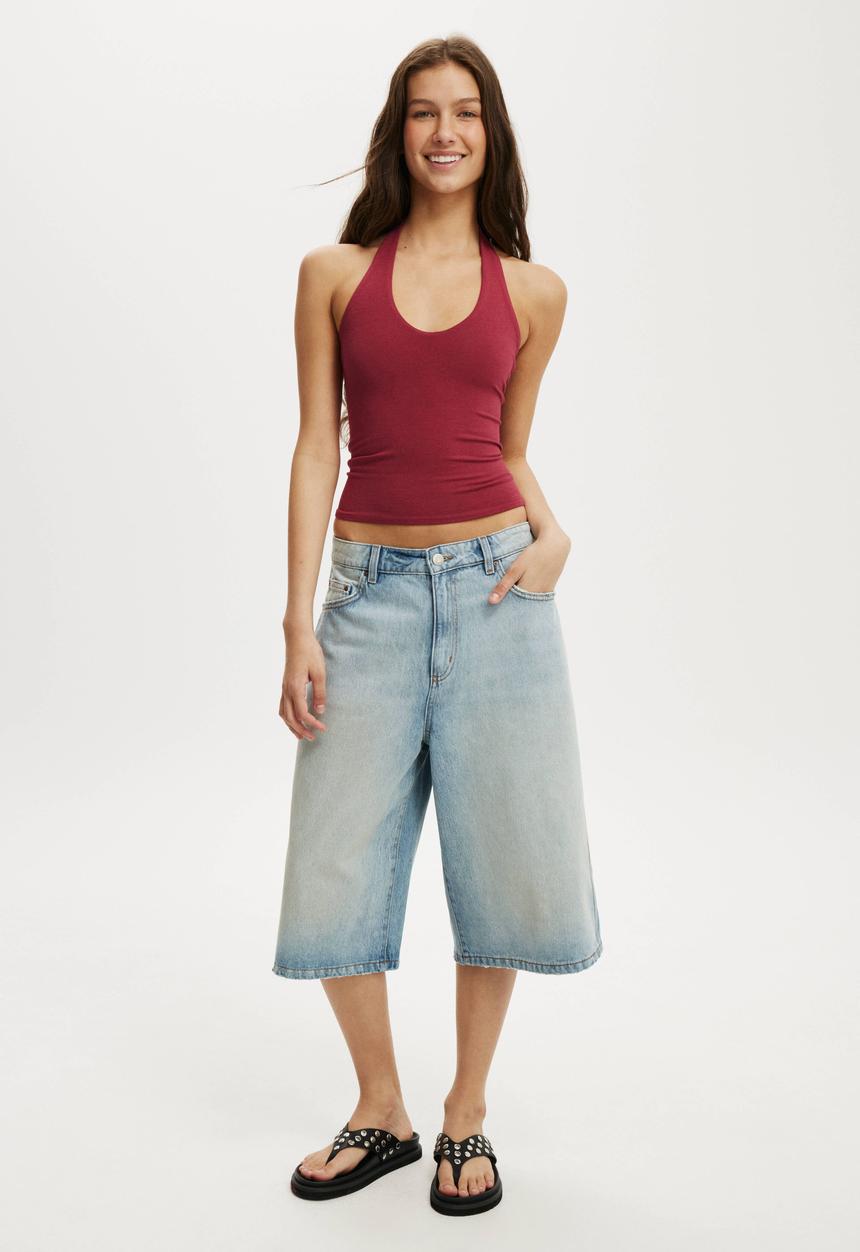 Cotton On - All day v neck halter - cranberry cider