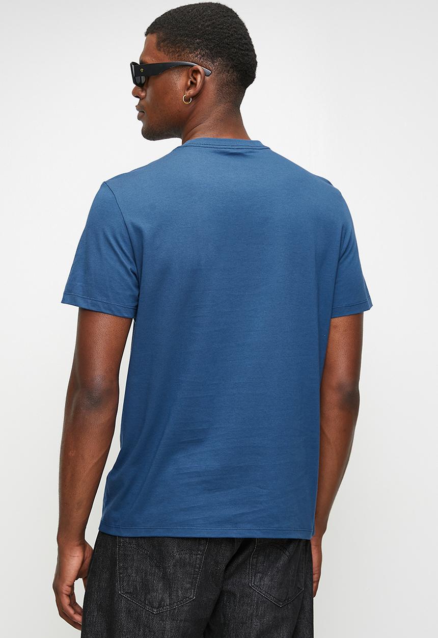 Calvin Klein - Ss Center Monogram Eu Classic Tee - Blue Jean