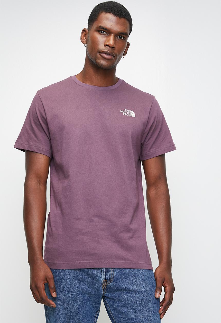 The North Face - S/S Box Nse Tee - Midnight Mauve/ White-Dune