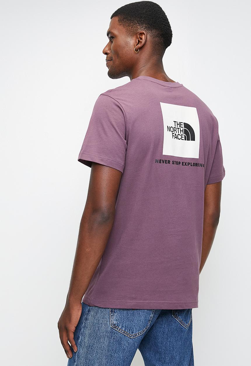 The North Face - S/S Box Nse Tee - Midnight Mauve/ White-Dune