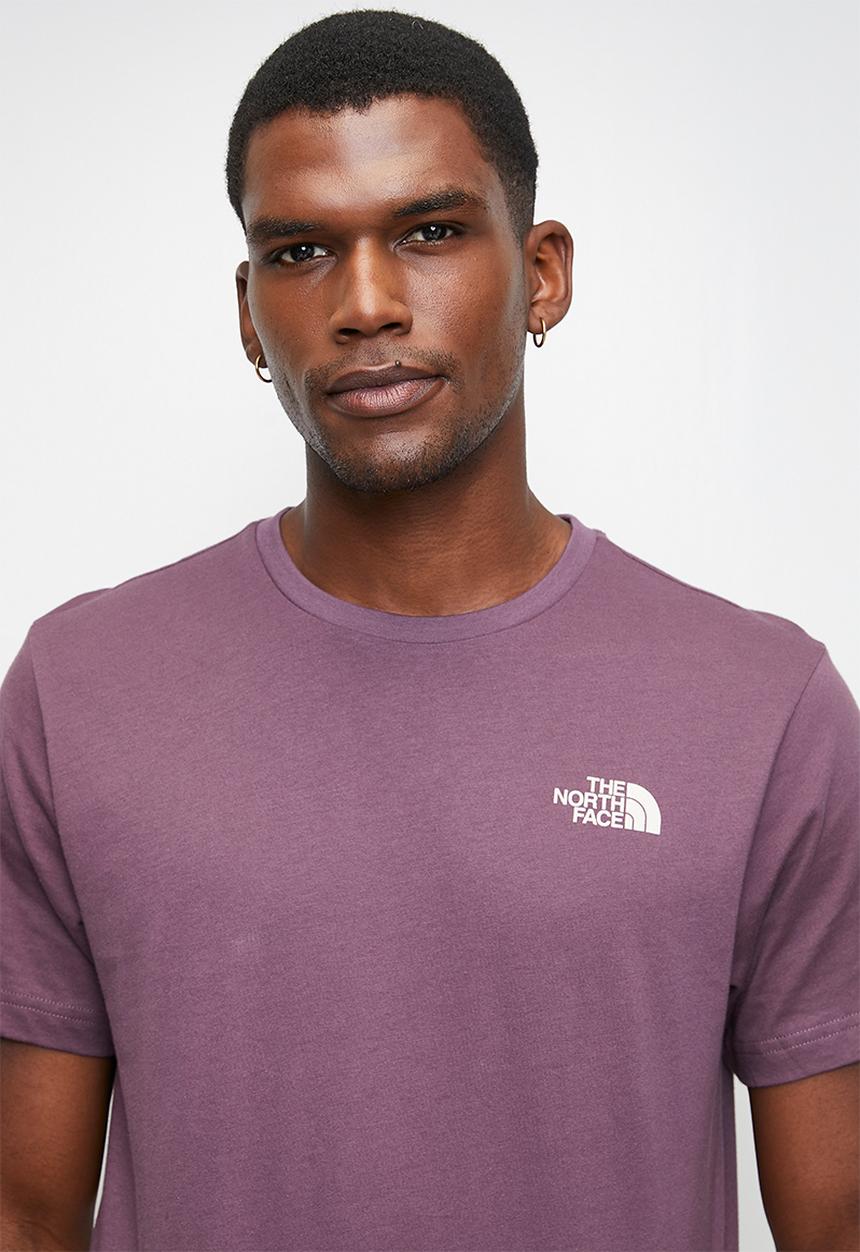 The North Face - S/S Box Nse Tee - Midnight Mauve/ White-Dune
