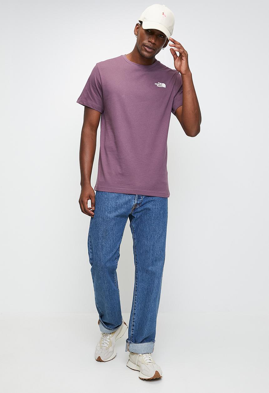 The North Face - S/S Box Nse Tee - Midnight Mauve/ White-Dune