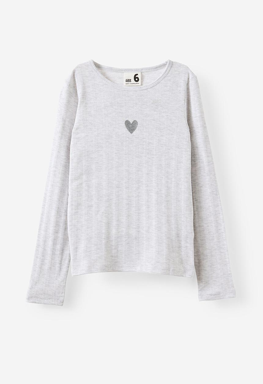 Cotton On - Jade Crew - Snow Marle/Heart