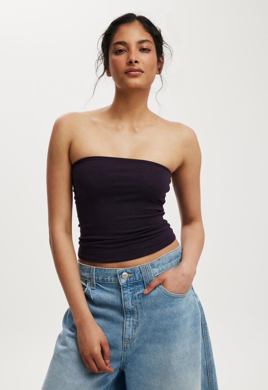 Cotton On - All day tube top - velvet current