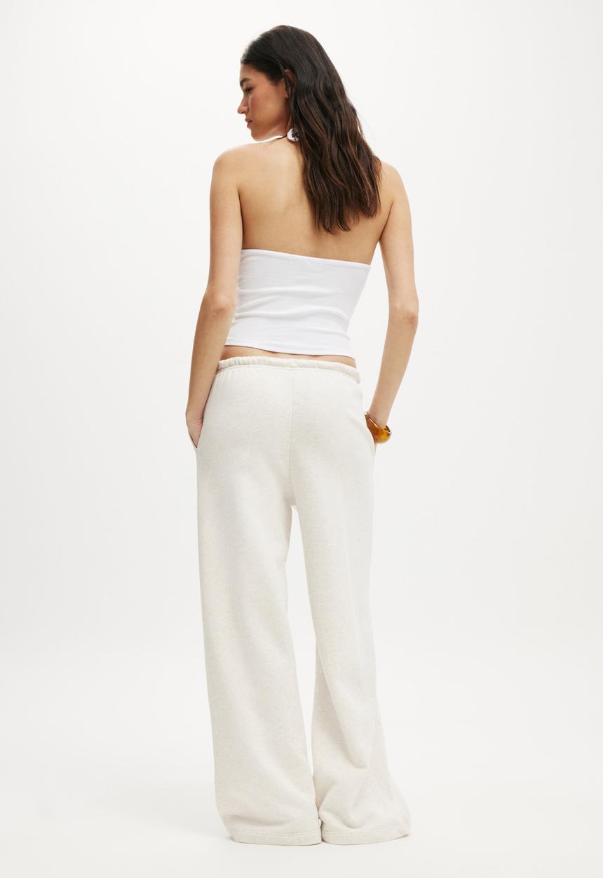 Cotton On - Wide leg sweatpant - oatmeal marle