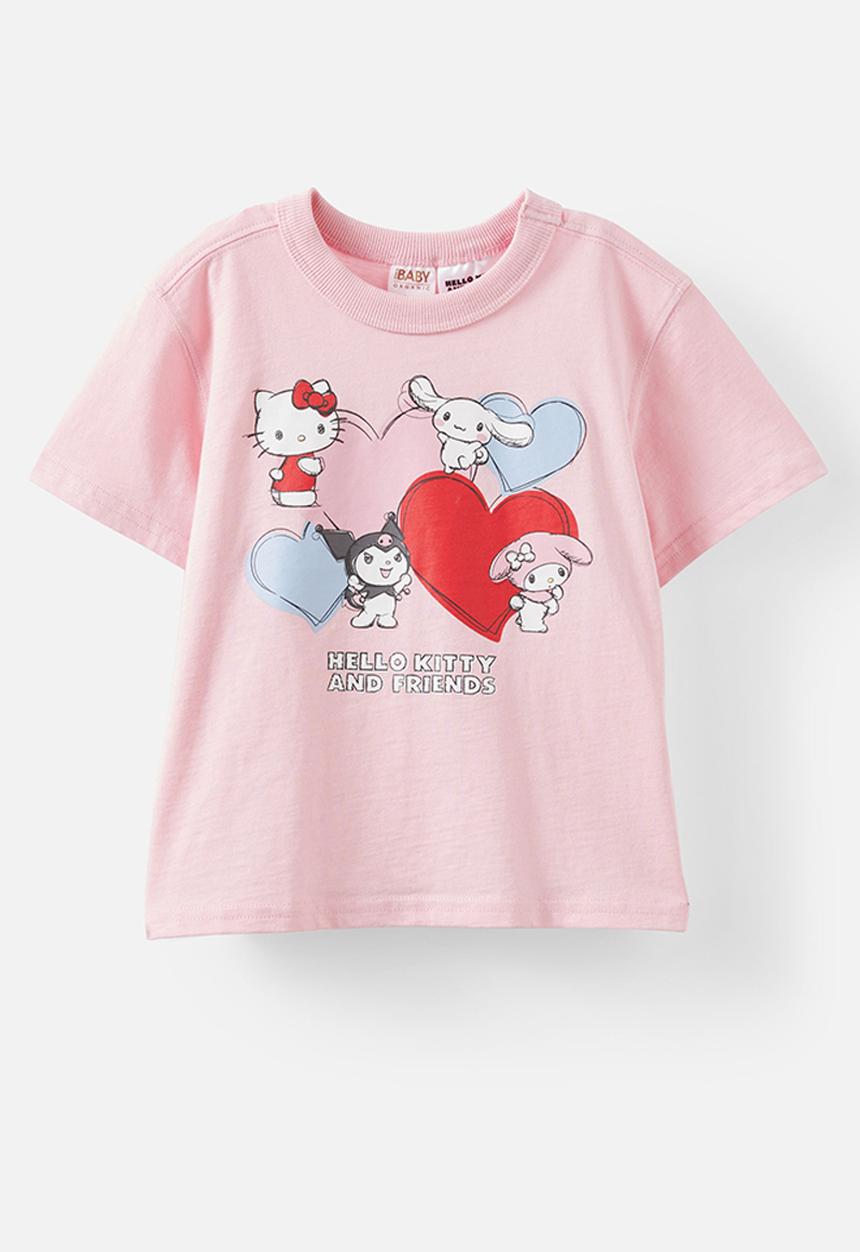 Cotton On - Bobbi Short Sleeve Lcn Tee - Lcn San Blush Pink/Hello Kitty And Friends