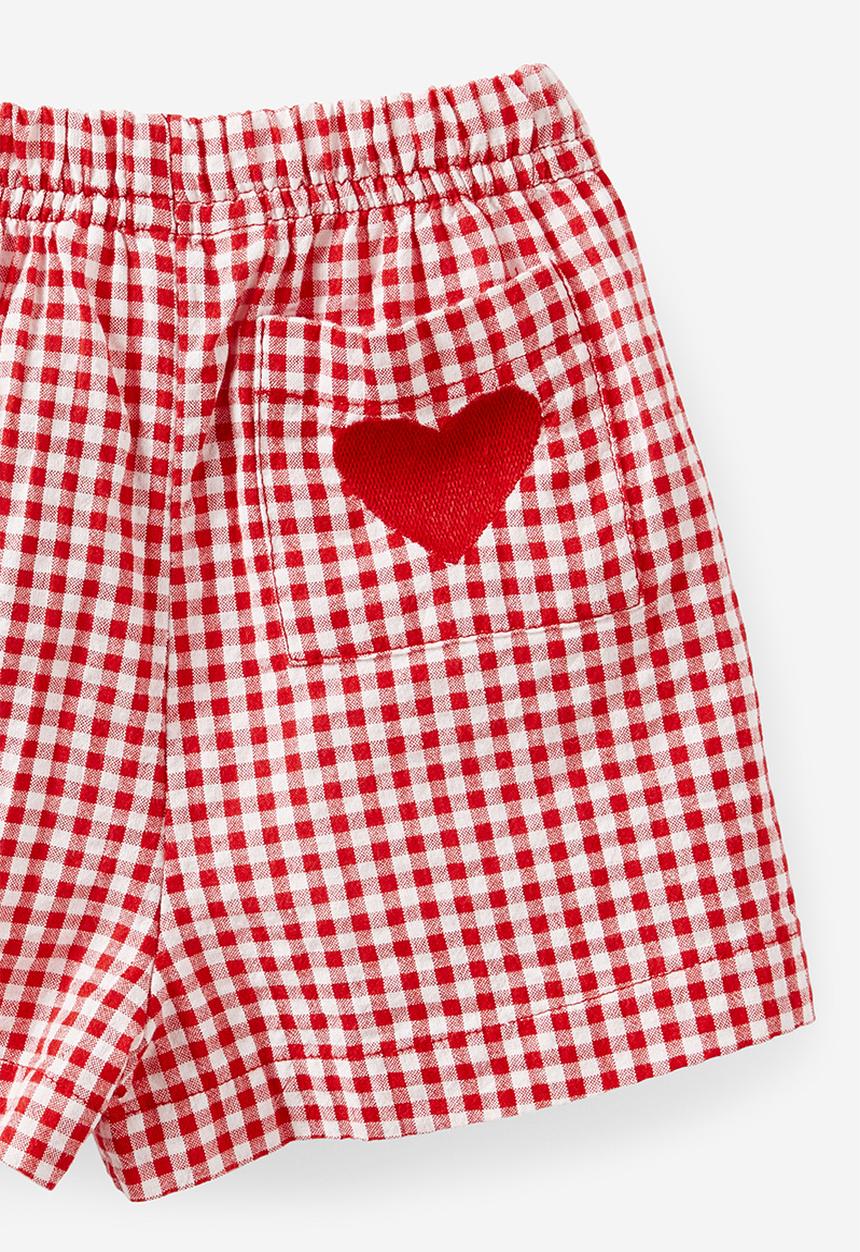 Cotton On - Benny Woven Short - Varsity Red Gingham