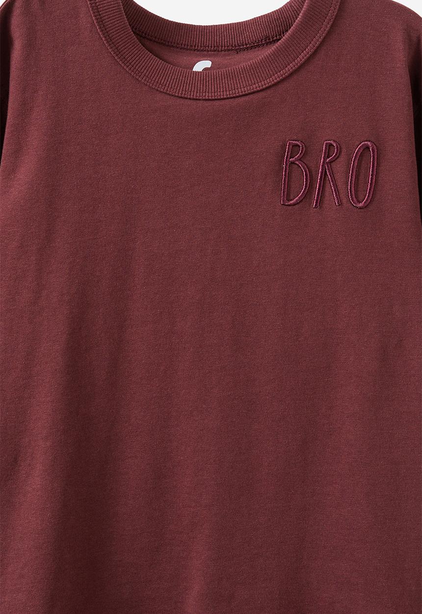 Cotton On - Jonny Short Sleeve Graphic Print Tee - Bordeaux/Bro
