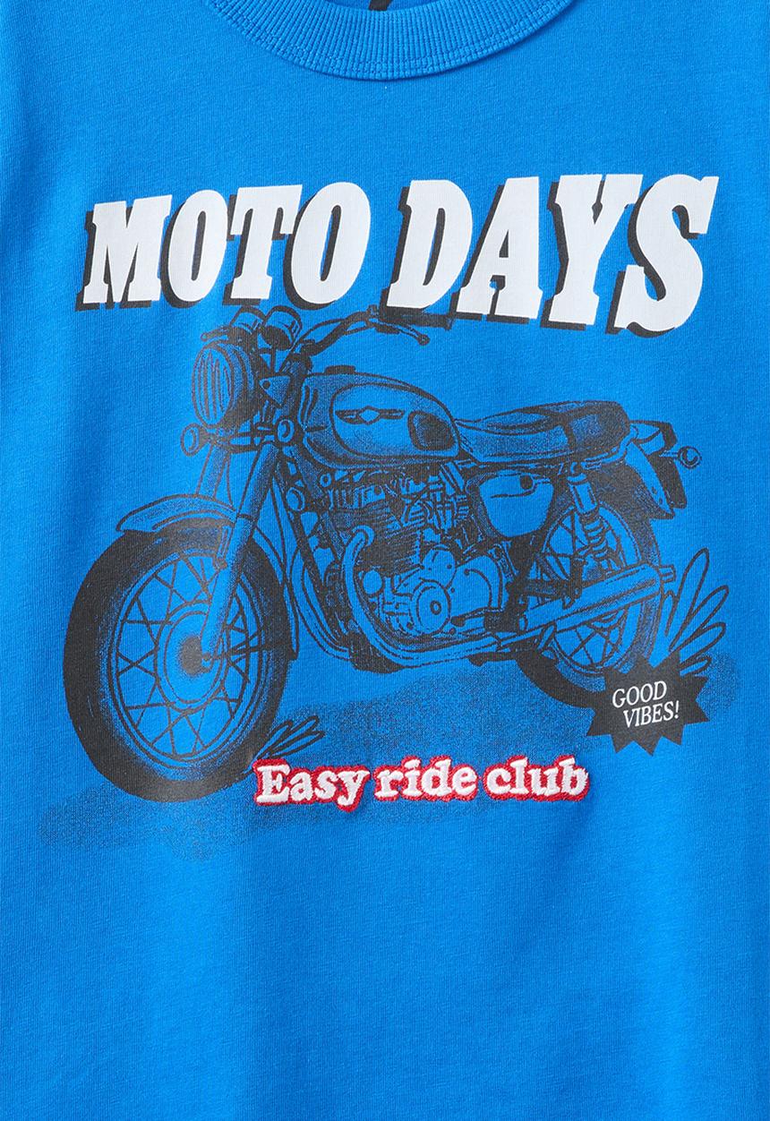 Cotton On - Jonny Short Sleeve Graphic Print Tee - Harbour Blue/Moto Days