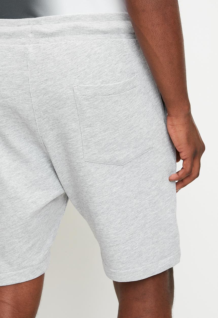 POLO - AAKIL  SPORT FLEECE SHORT - GREY MELANGE