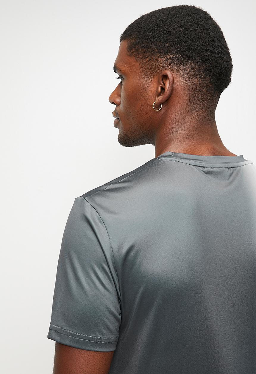 POLO - OMPHILE  SPORT SPRAY PAINT TECH TEE - BLACK & WHITE