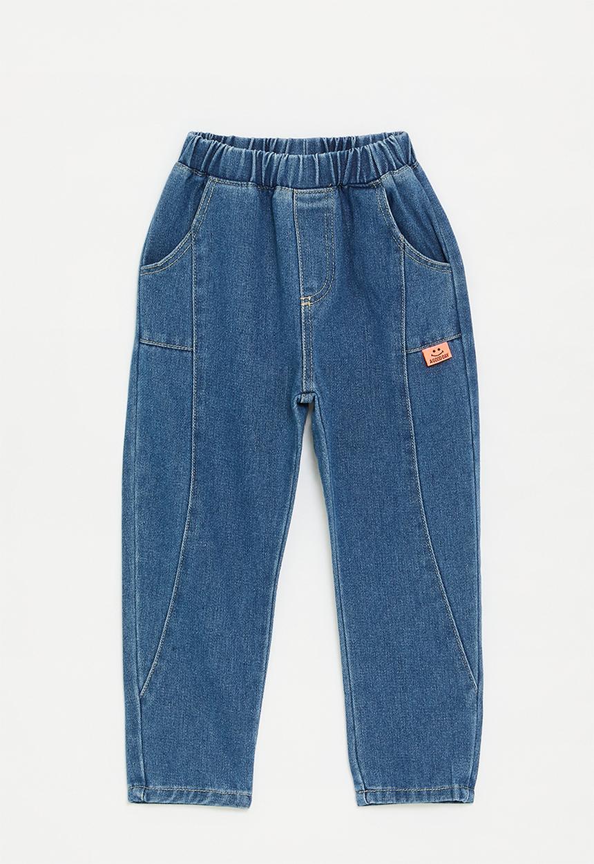 Pop Candy - Jeans with curved seam detail - blue denim
