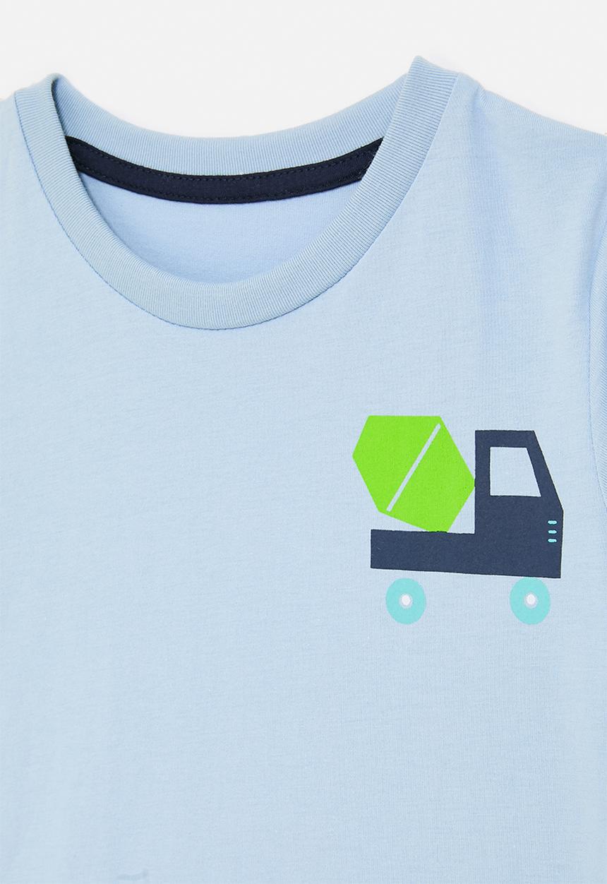 Pop Candy - Crew neck tee-light blue